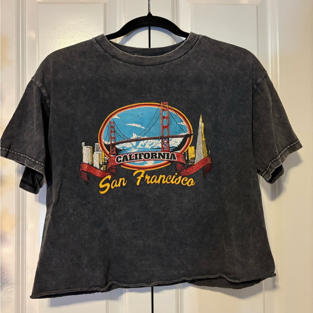 John Galt San Francisco cropped Graphic Tee